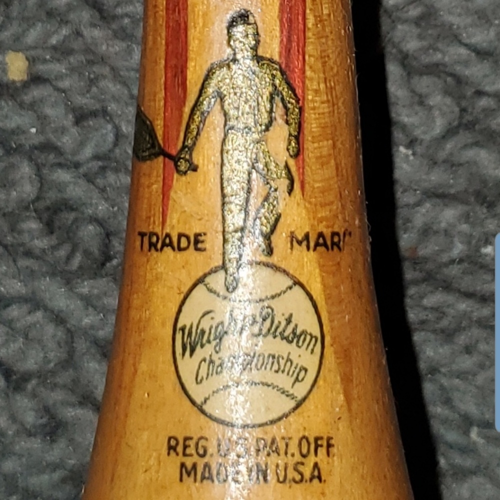 Wright & Dinson vintage tennis racket.  Court gold